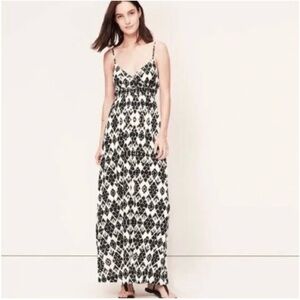 Ann Taylor LOFT ikat patterned maxi dress